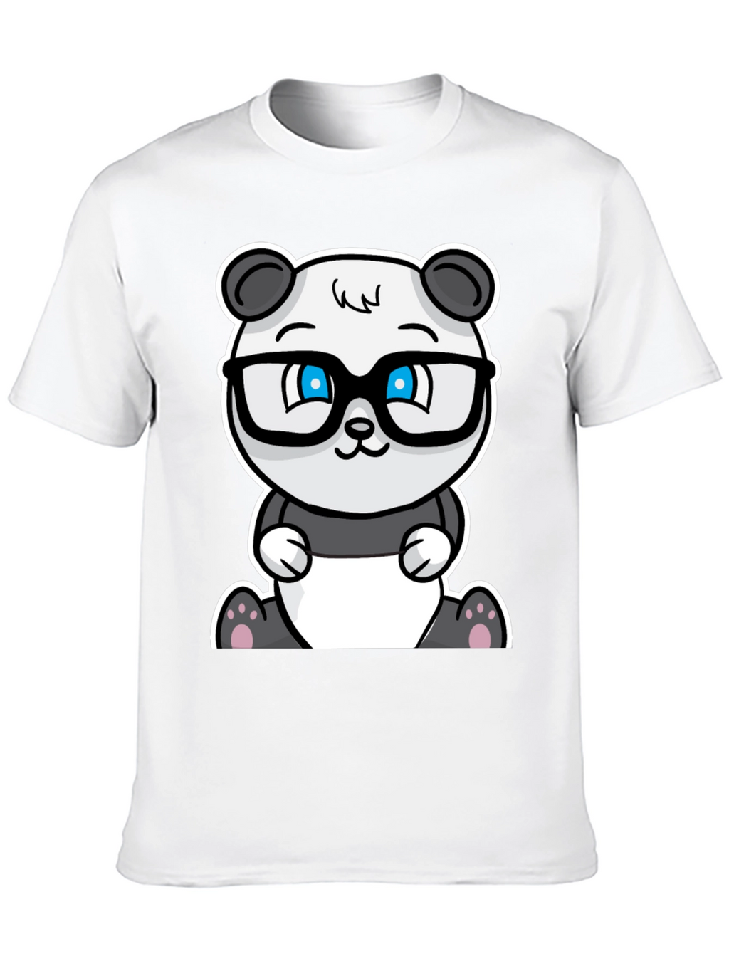 Geeky Panda T-Shirt - Cool Cartoon Bear with Glasses