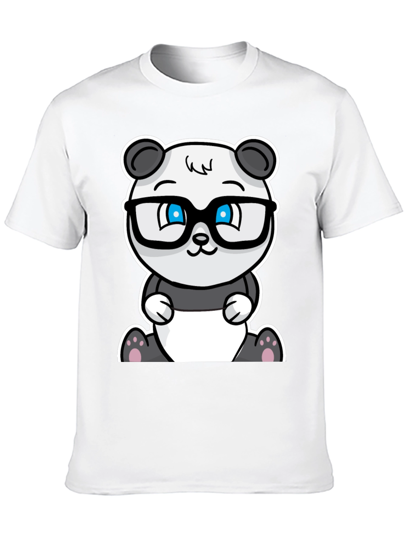 Geeky Panda T-Shirt - Cool Cartoon Bear with Glasses