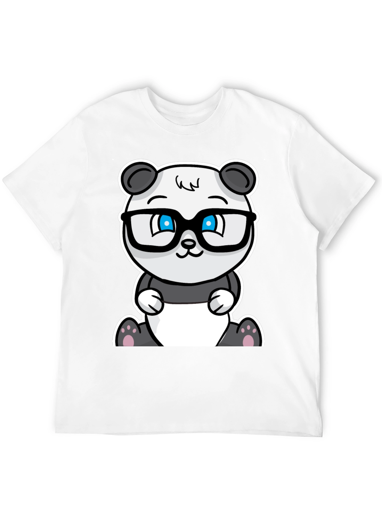 Geeky Panda T-Shirt - Cool Cartoon Bear with Glasses