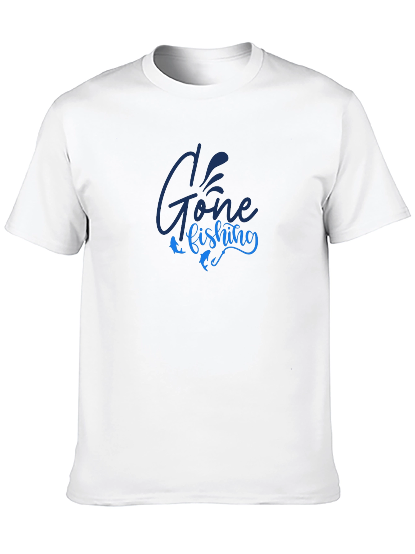 Gone Fishing Graphic T-Shirt - Black