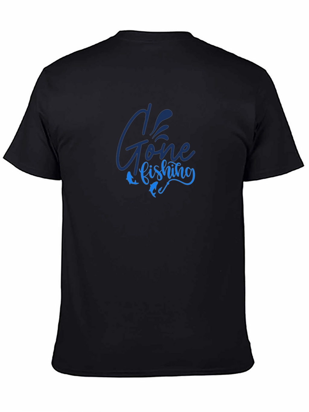 Gone Fishing Graphic T-Shirt - Black