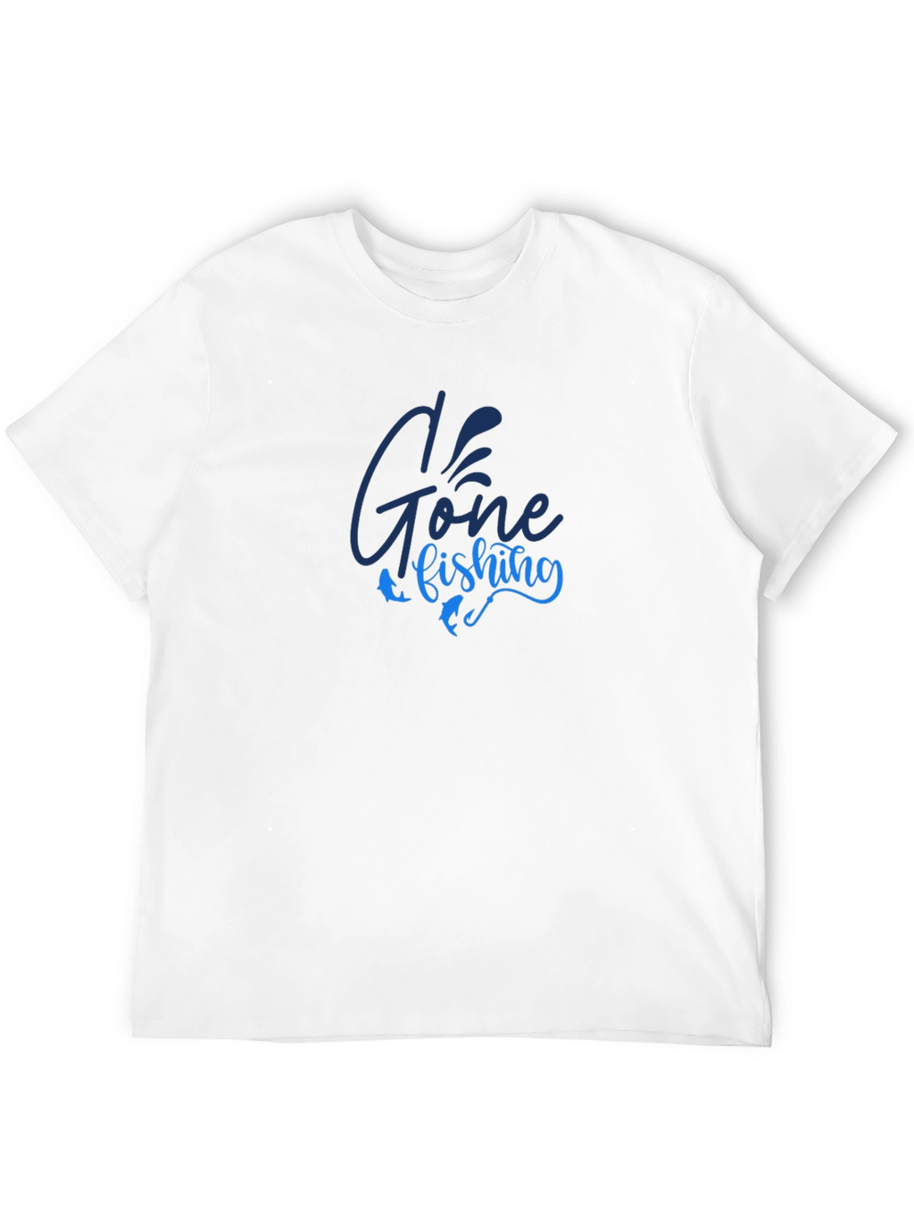 Gone Fishing Graphic T-Shirt - Black
