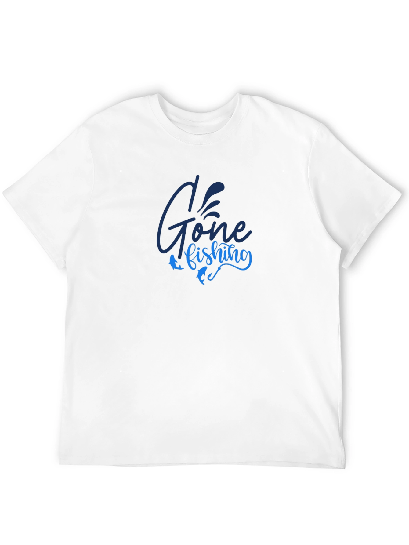 Gone Fishing Graphic T-Shirt - Black