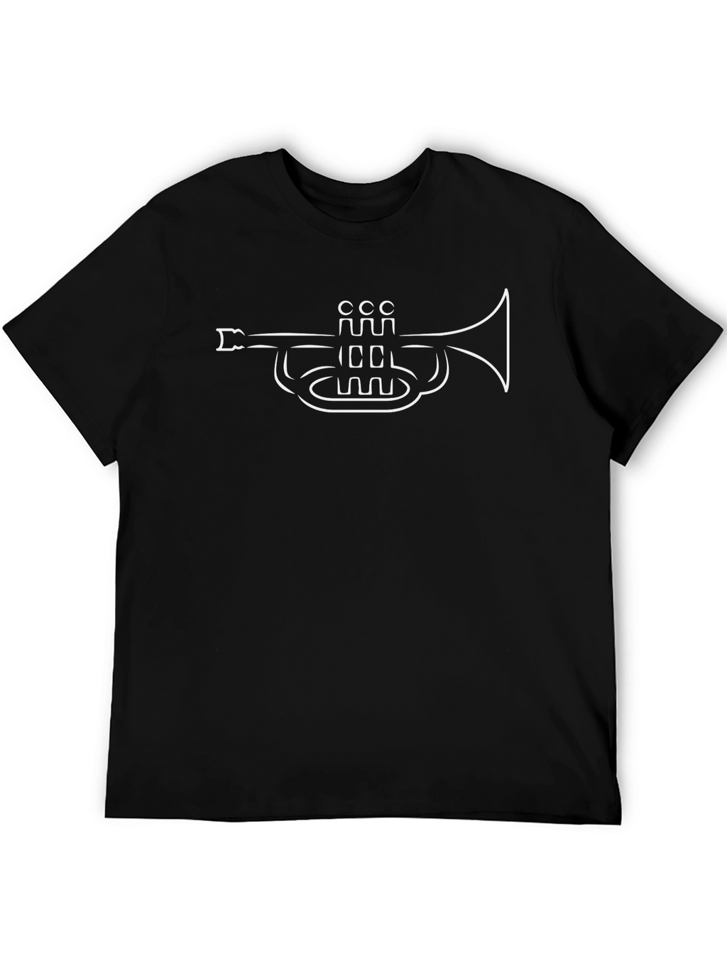 Trumpet Graphic T-Shirt - Black Casual Tee