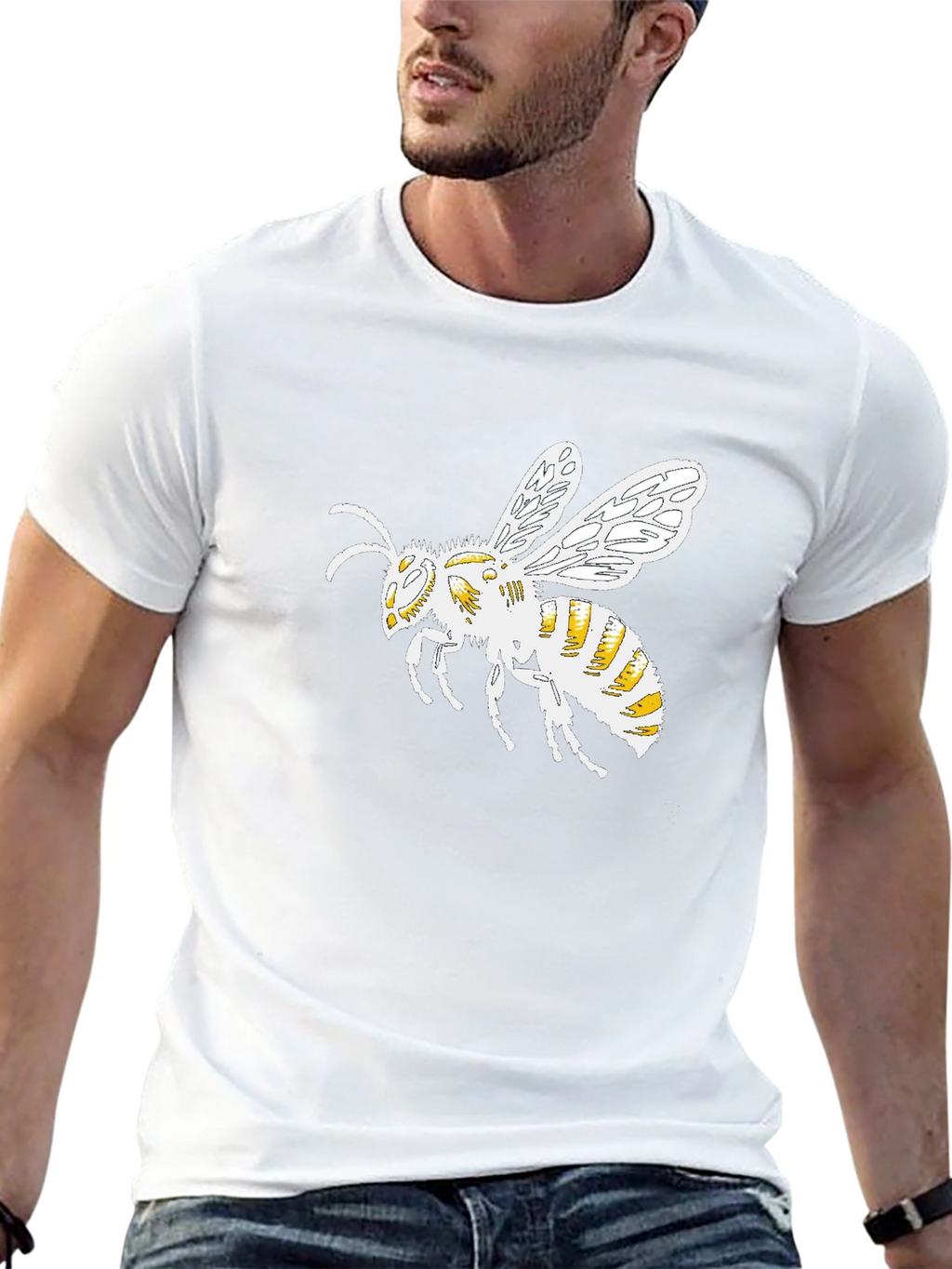 Bee Graphic Black T-Shirt