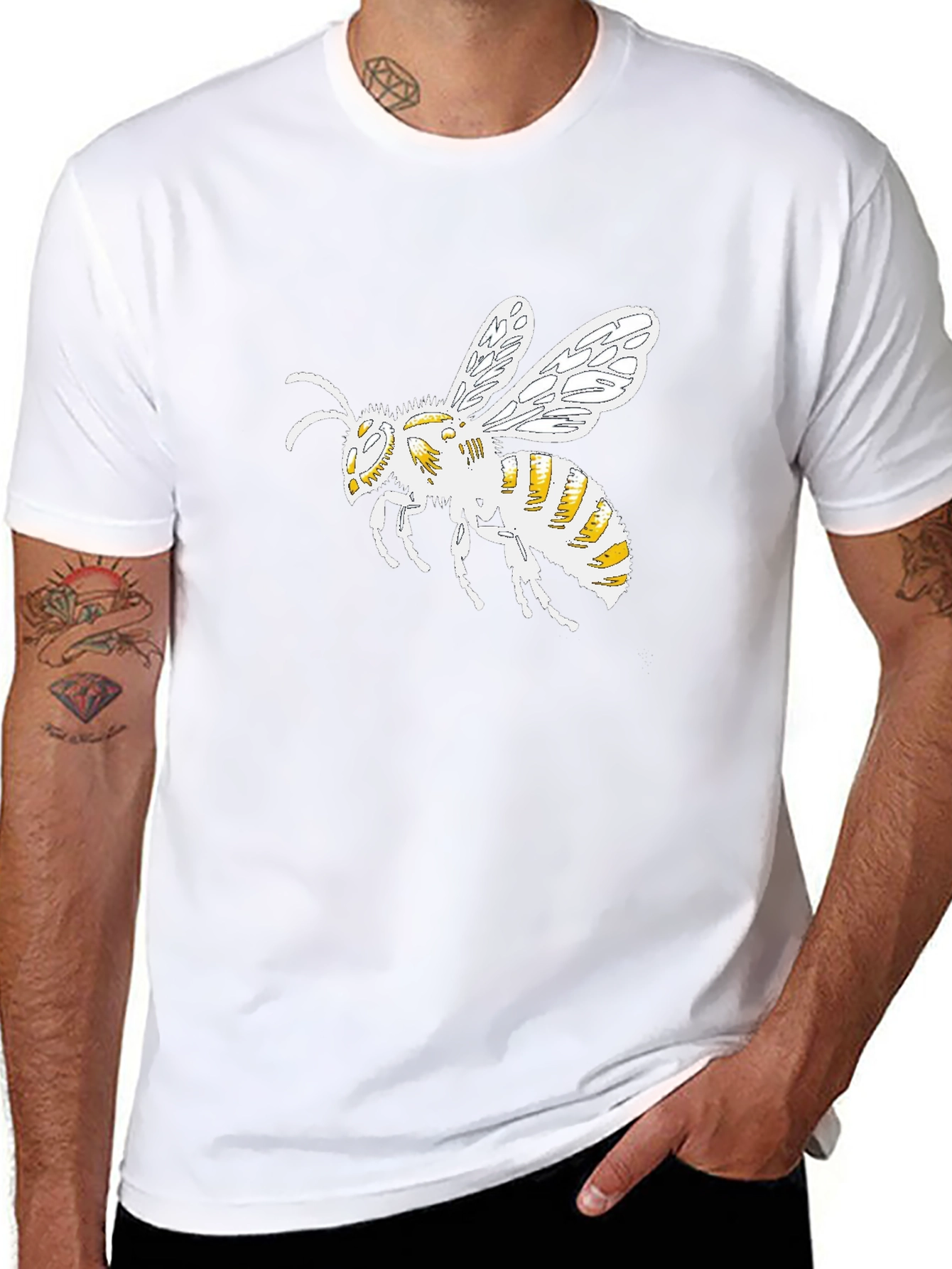 Bee Graphic Black T-Shirt