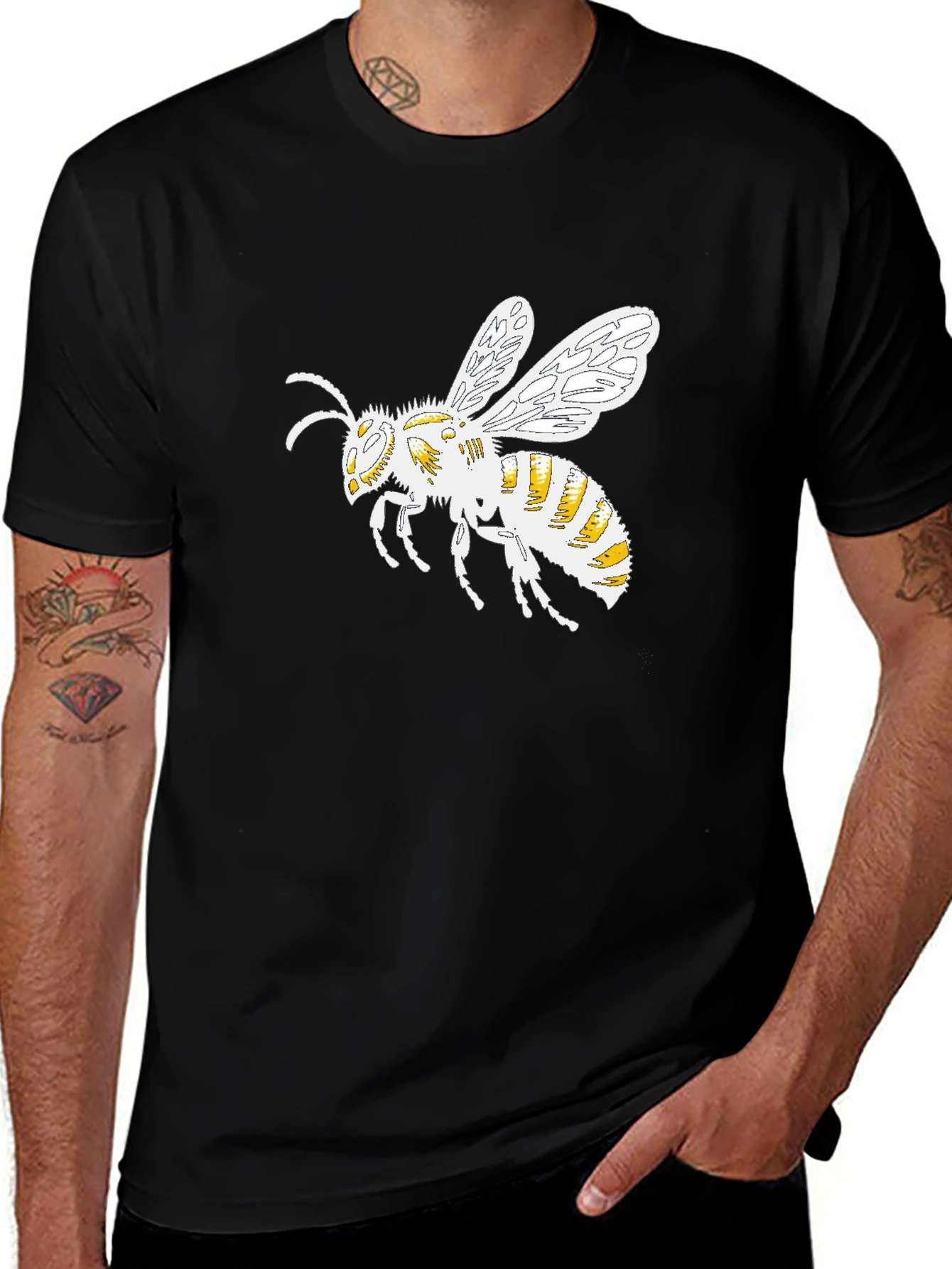 Bee Graphic Black T-Shirt