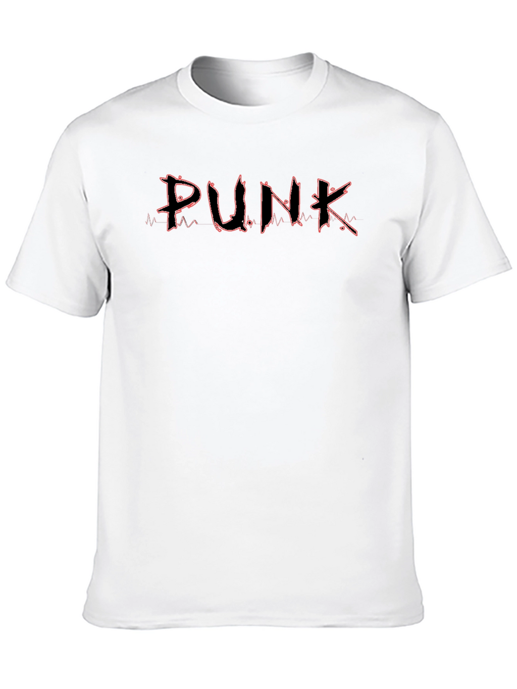Punk Graphic Tee - Black Cotton T-Shirt