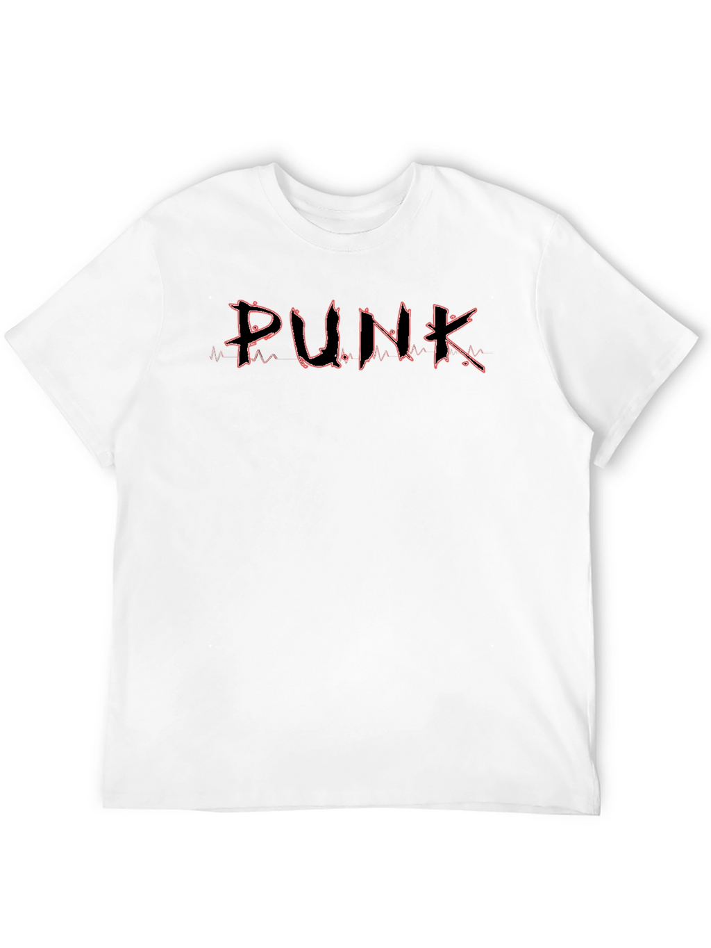 Punk Graphic Tee - Black Cotton T-Shirt
