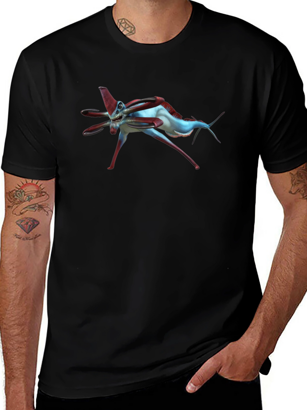 Subnautica Reaper Leviathan Black T-Shirt