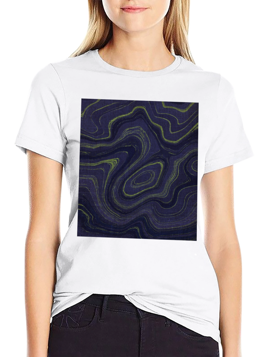 Abstract Swirl Graphic T-Shirt - Modern Art Tee