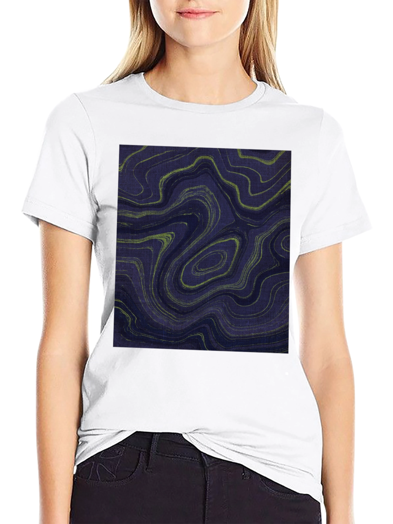 Abstract Swirl Graphic T-Shirt - Modern Art Tee