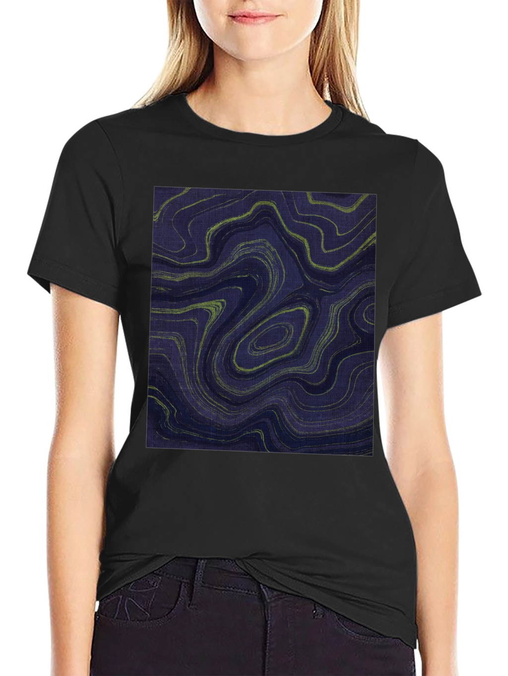 Abstract Swirl Graphic T-Shirt - Modern Art Tee