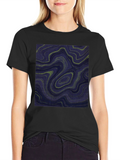 Abstract Swirl Graphic T-Shirt - Modern Art Tee