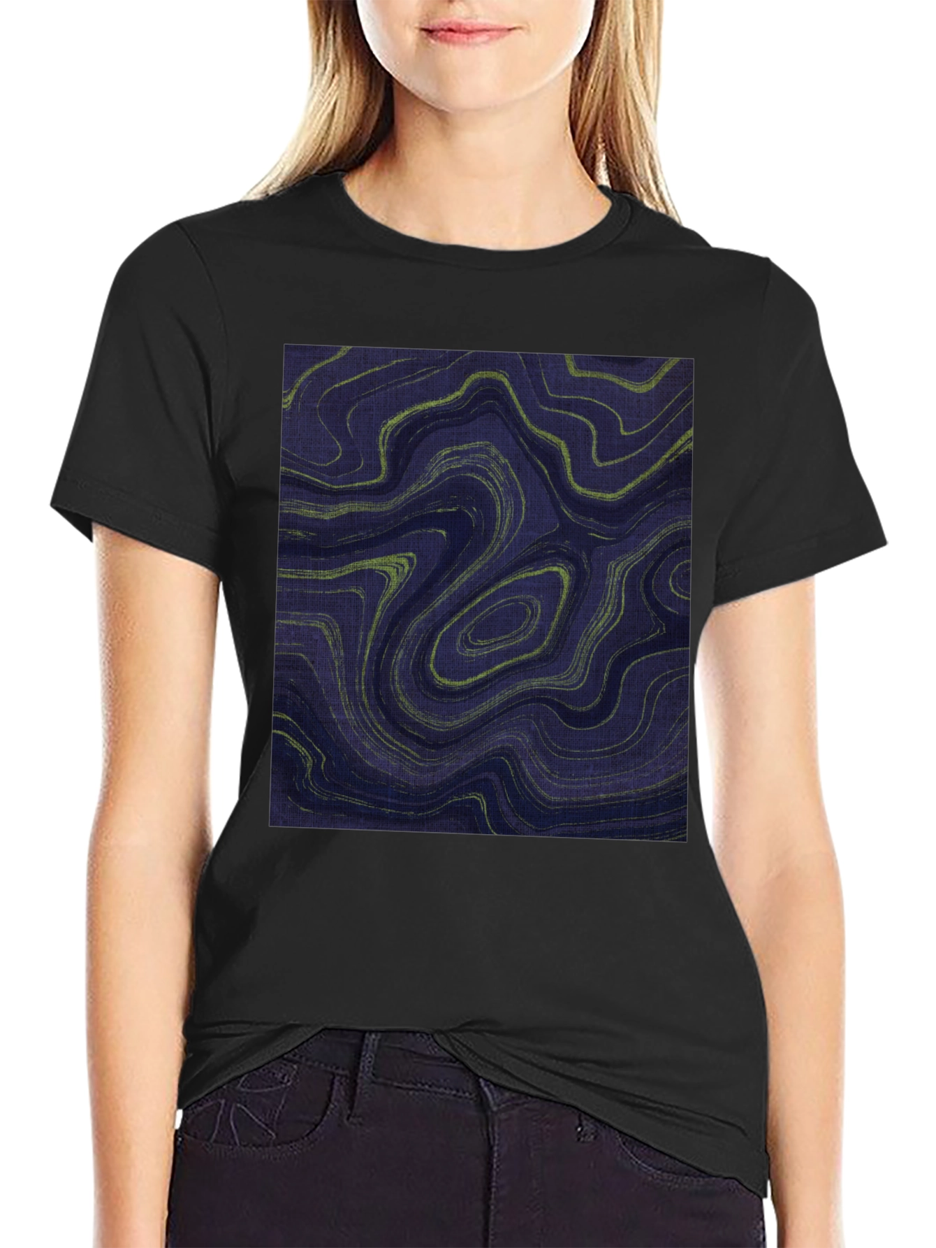 Abstract Swirl Graphic T-Shirt - Modern Art Tee