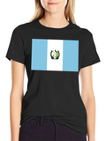 Guatemalan Flag Graphic T-Shirt - Black