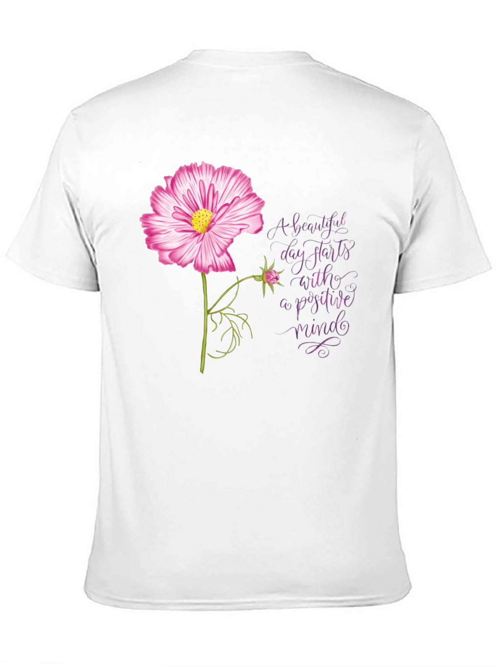 Positive Mindset Flower Graphic Tee