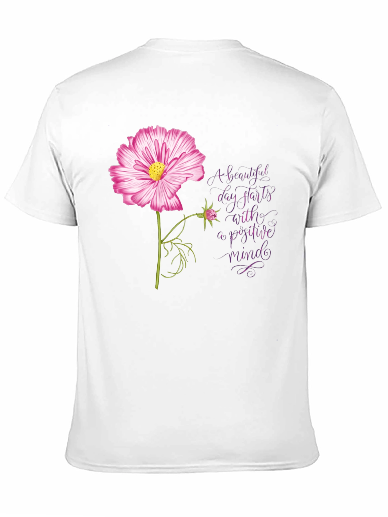 Positive Mindset Flower Graphic Tee
