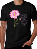 Positive Mindset Flower Graphic Tee