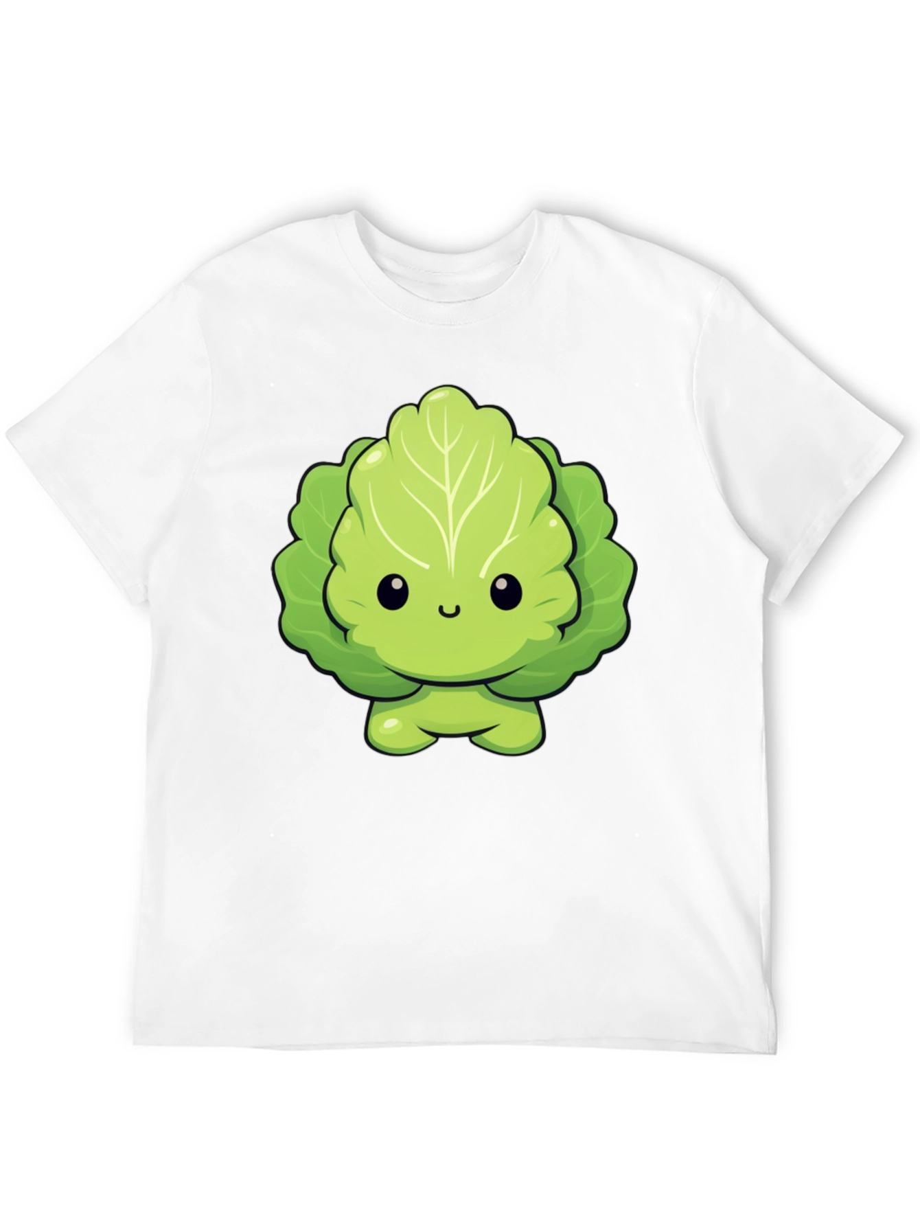 Cute Lettuce Cartoon Graphic T-Shirt