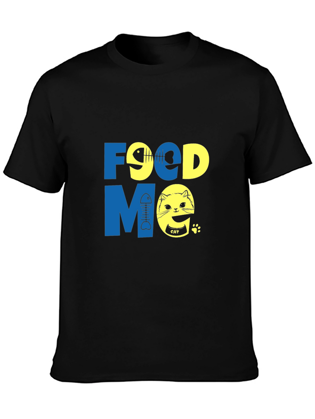 Funny Food Me Cat Graphic T-Shirt