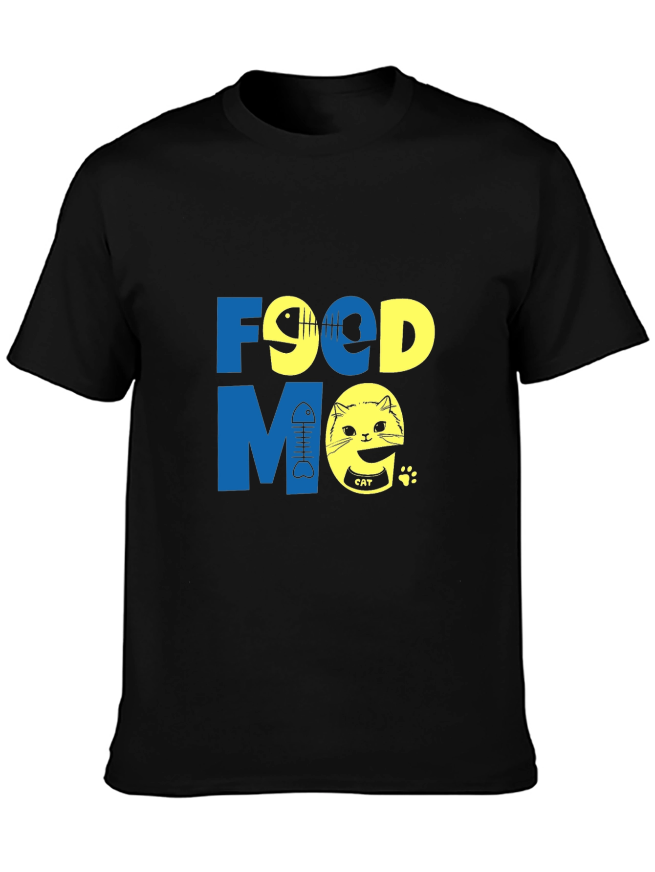 Funny Food Me Cat Graphic T-Shirt