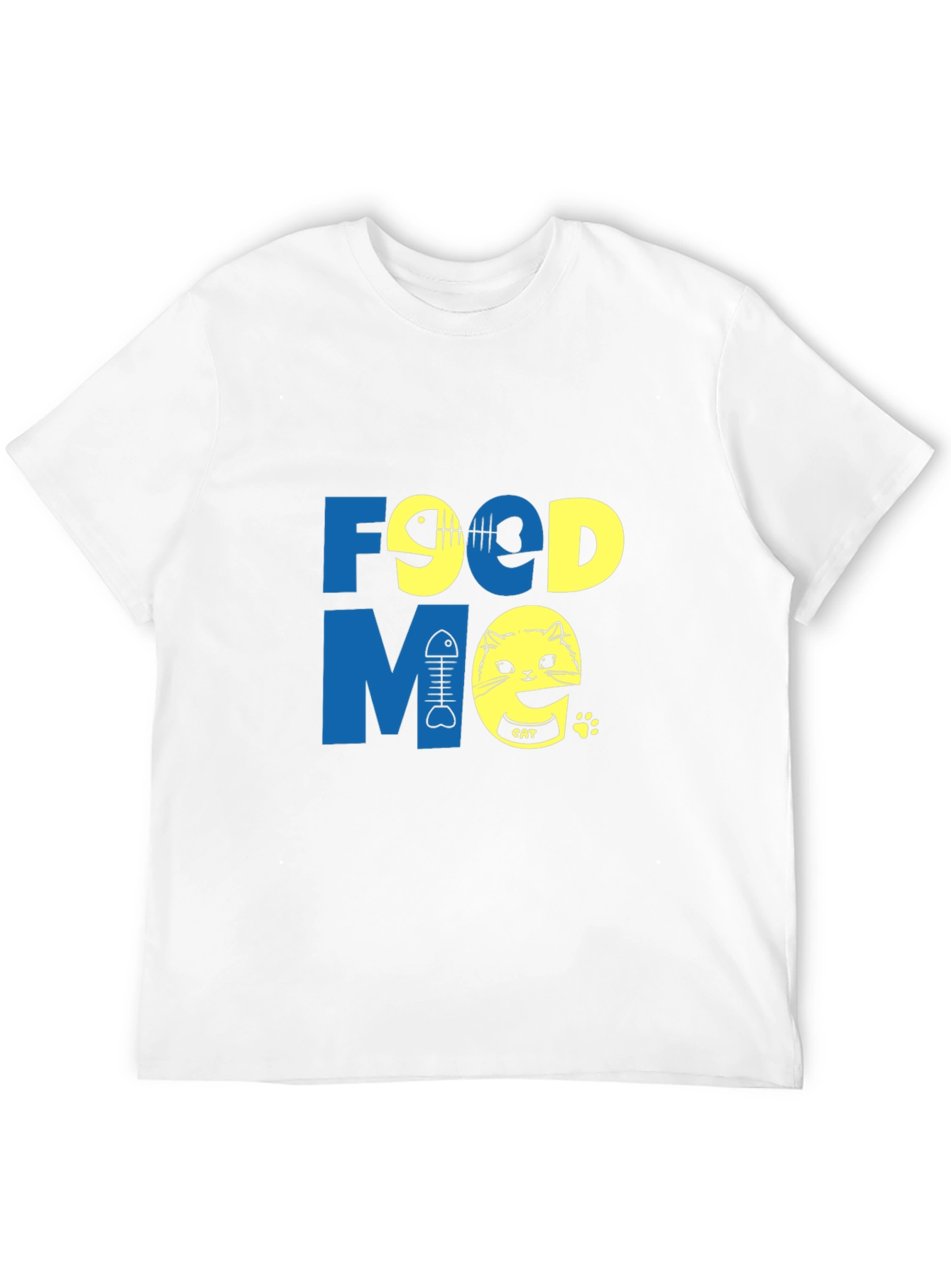 Funny Food Me Cat Graphic T-Shirt