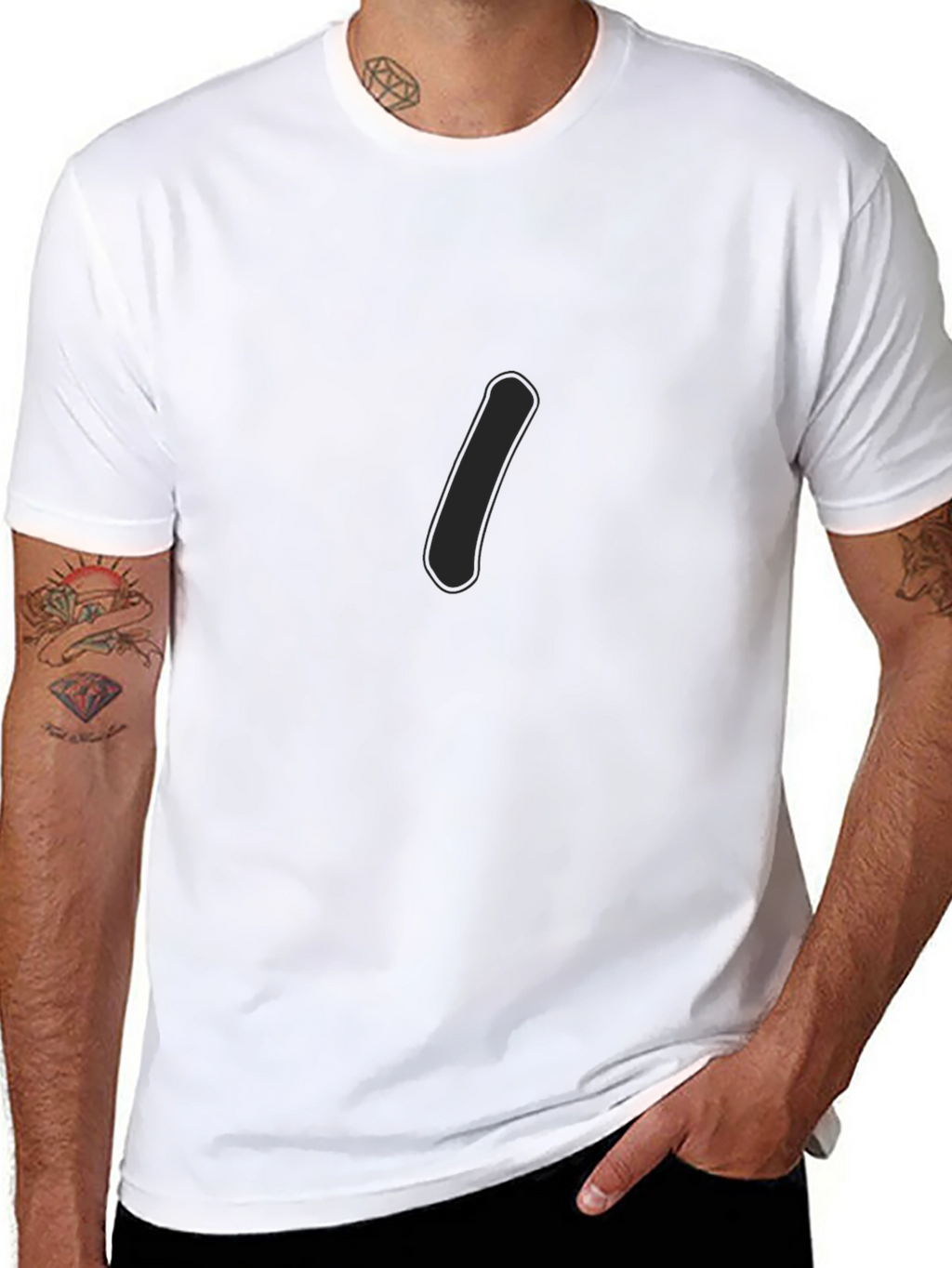 Mens Black Crew Neck Short Sleeve T-Shirt