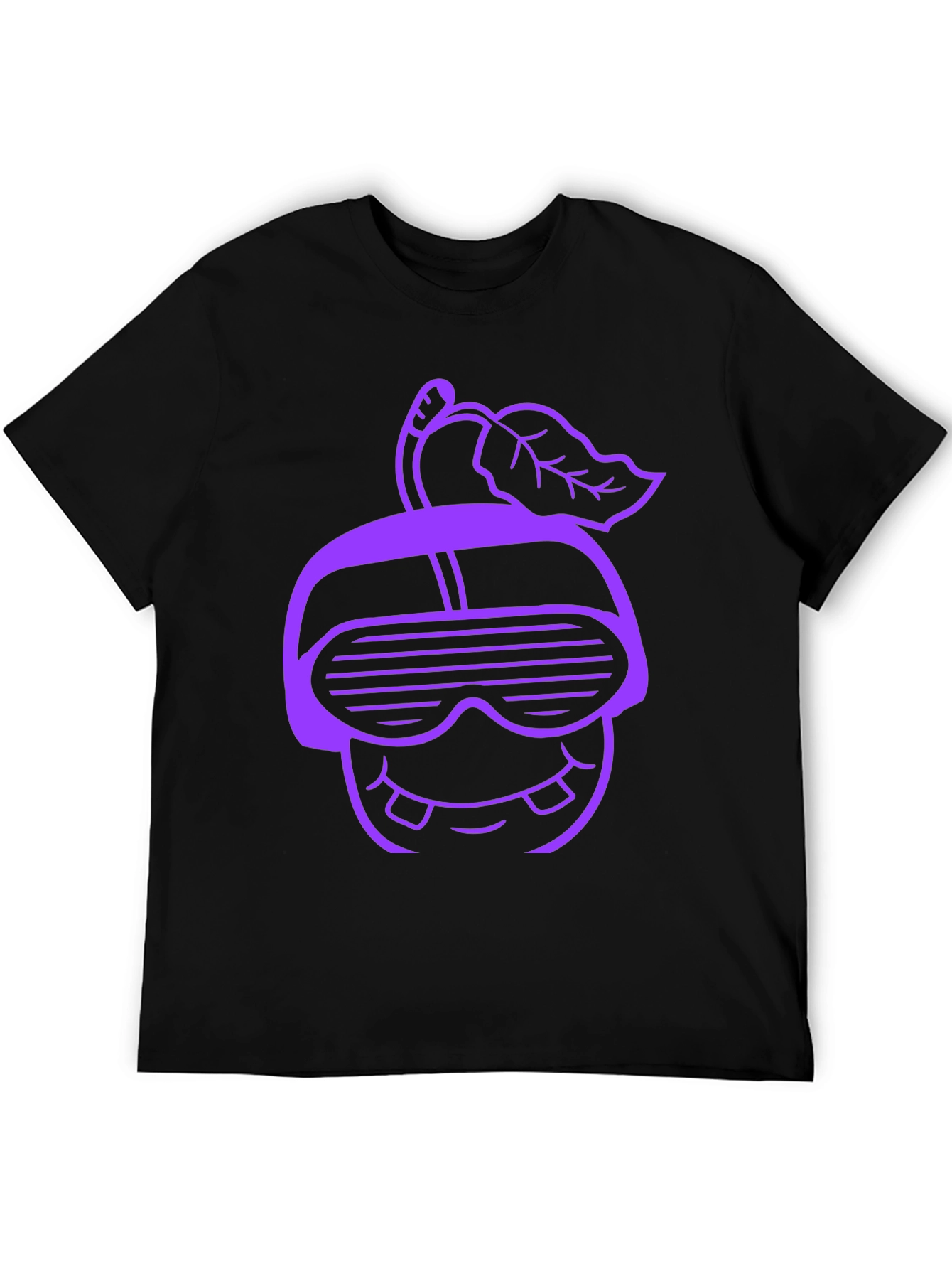 Funky Fruit Graphic Tee - Black Cotton Shirt