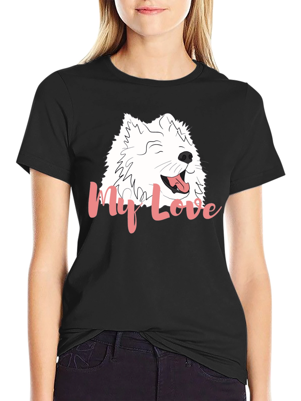 My Love Dog Graphic Black T-Shirt