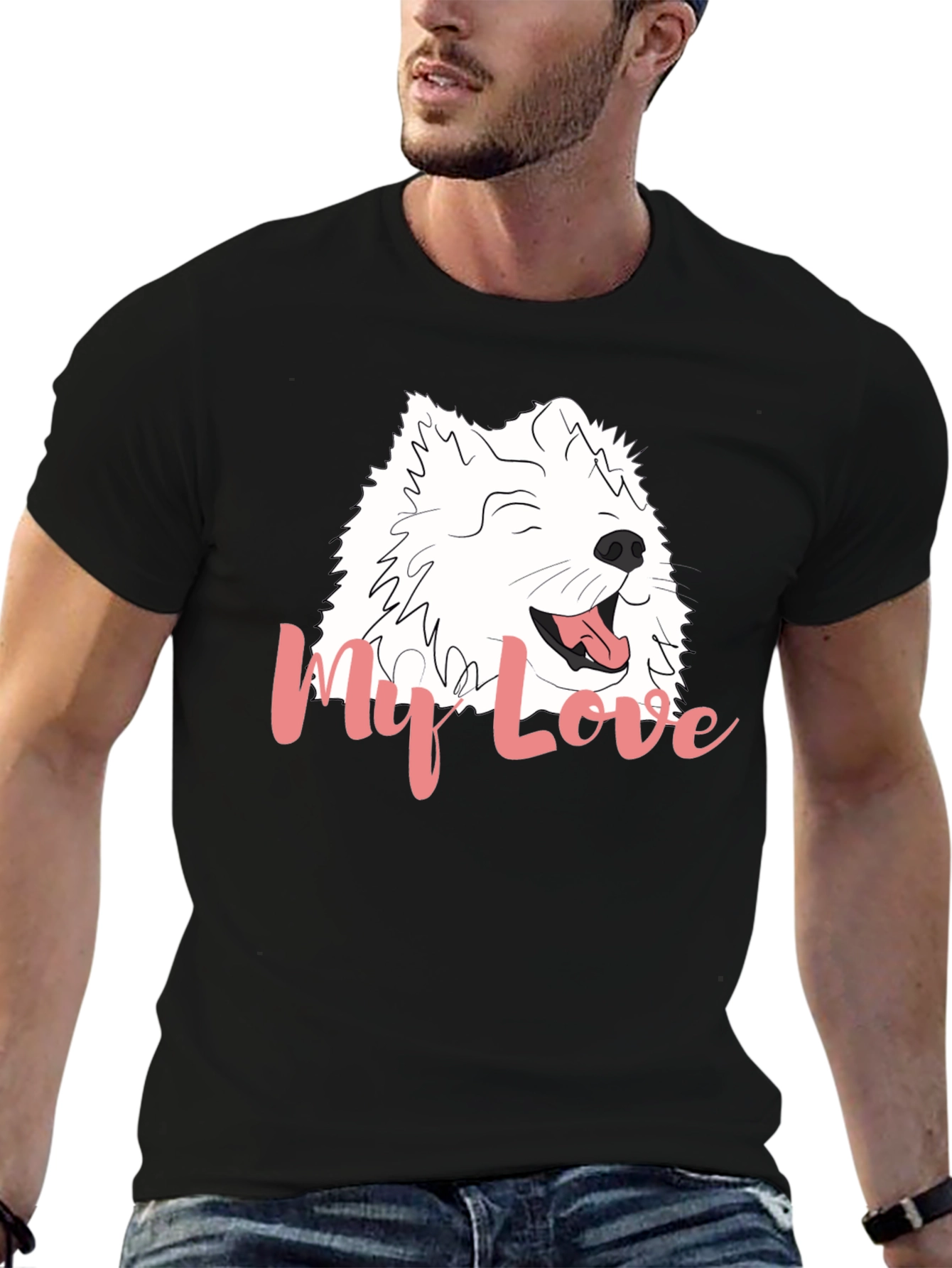 My Love Dog Graphic Black T-Shirt