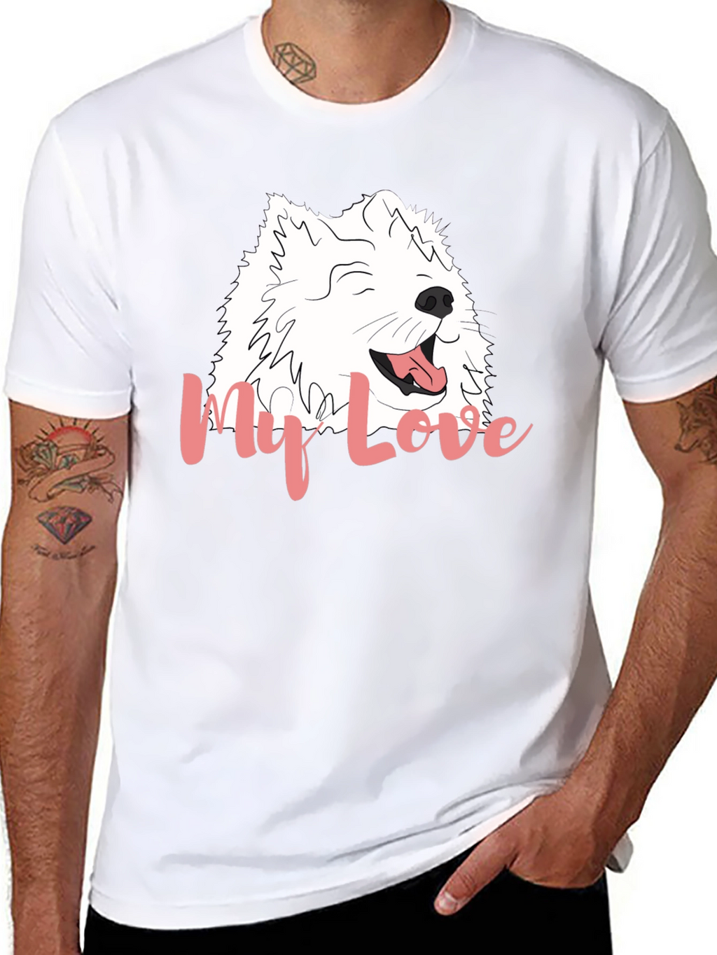 My Love Dog Graphic Black T-Shirt