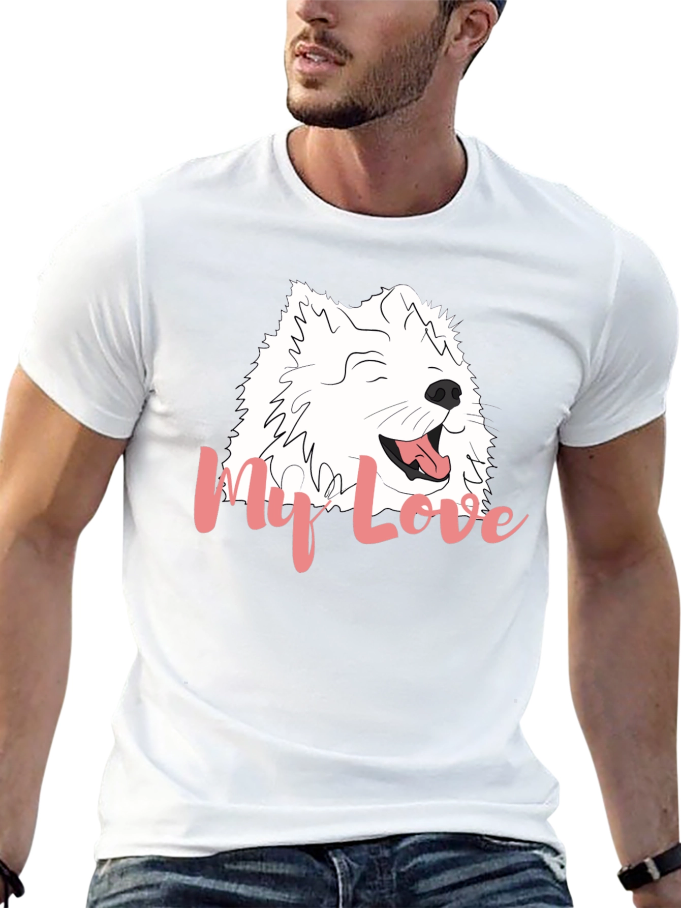 My Love Dog Graphic Black T-Shirt
