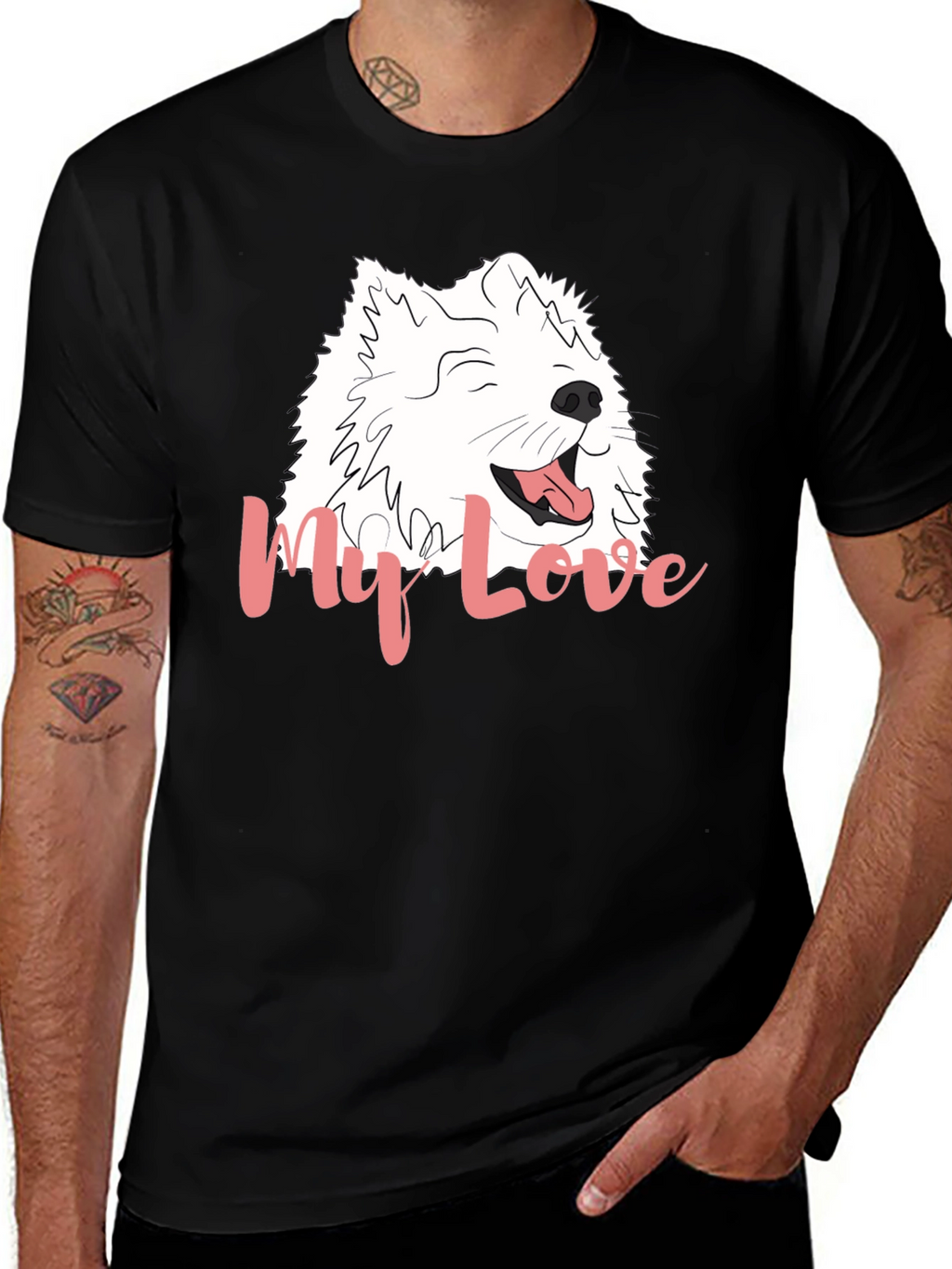 My Love Dog Graphic Black T-Shirt