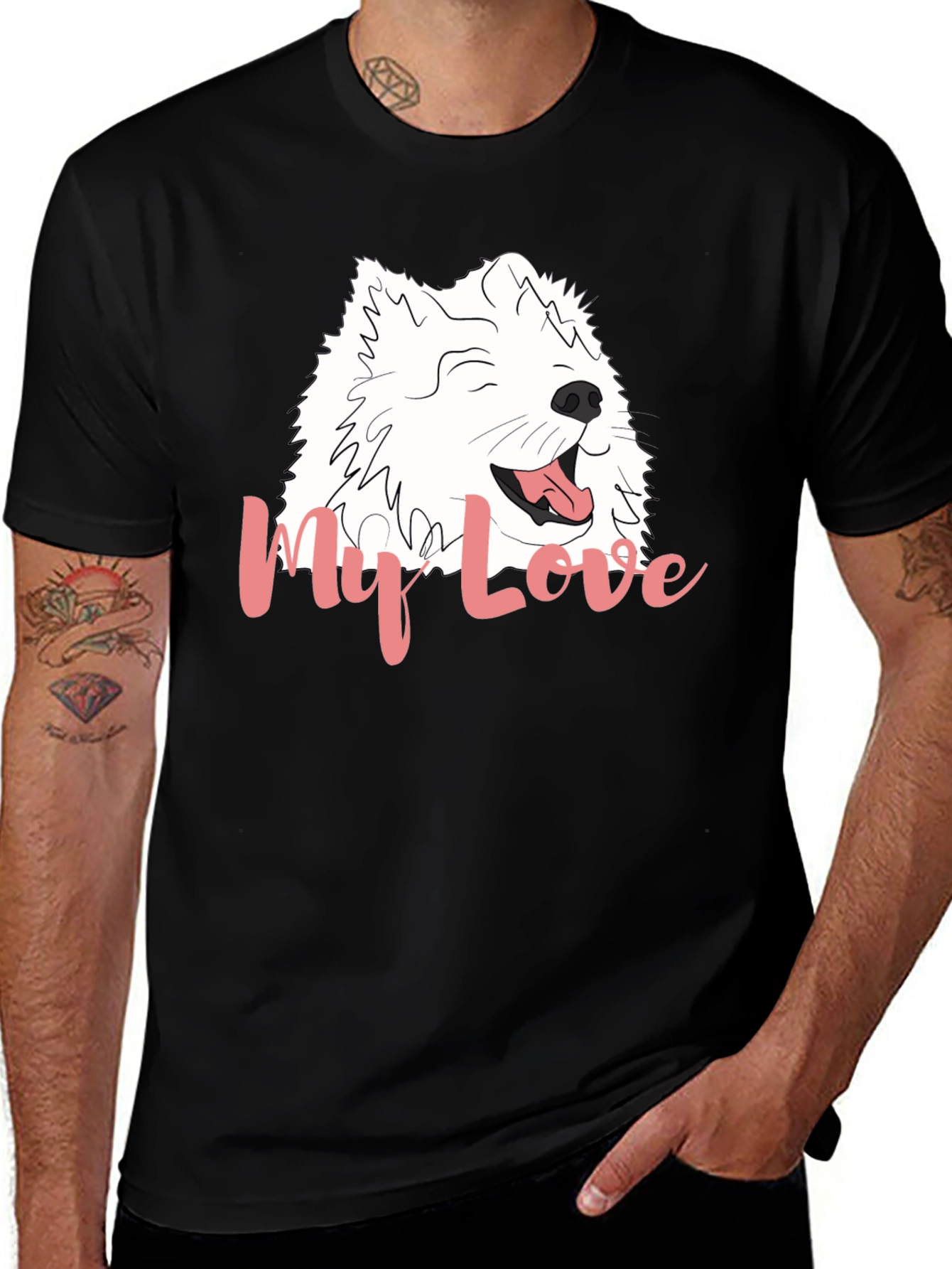 My Love Dog Graphic Black T-Shirt