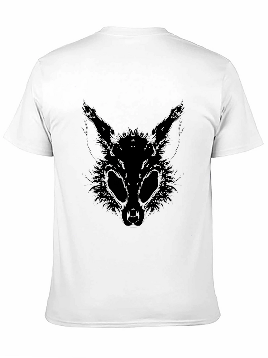 Creepy Rabbit Graphic Tee - Black Cotton Shirt