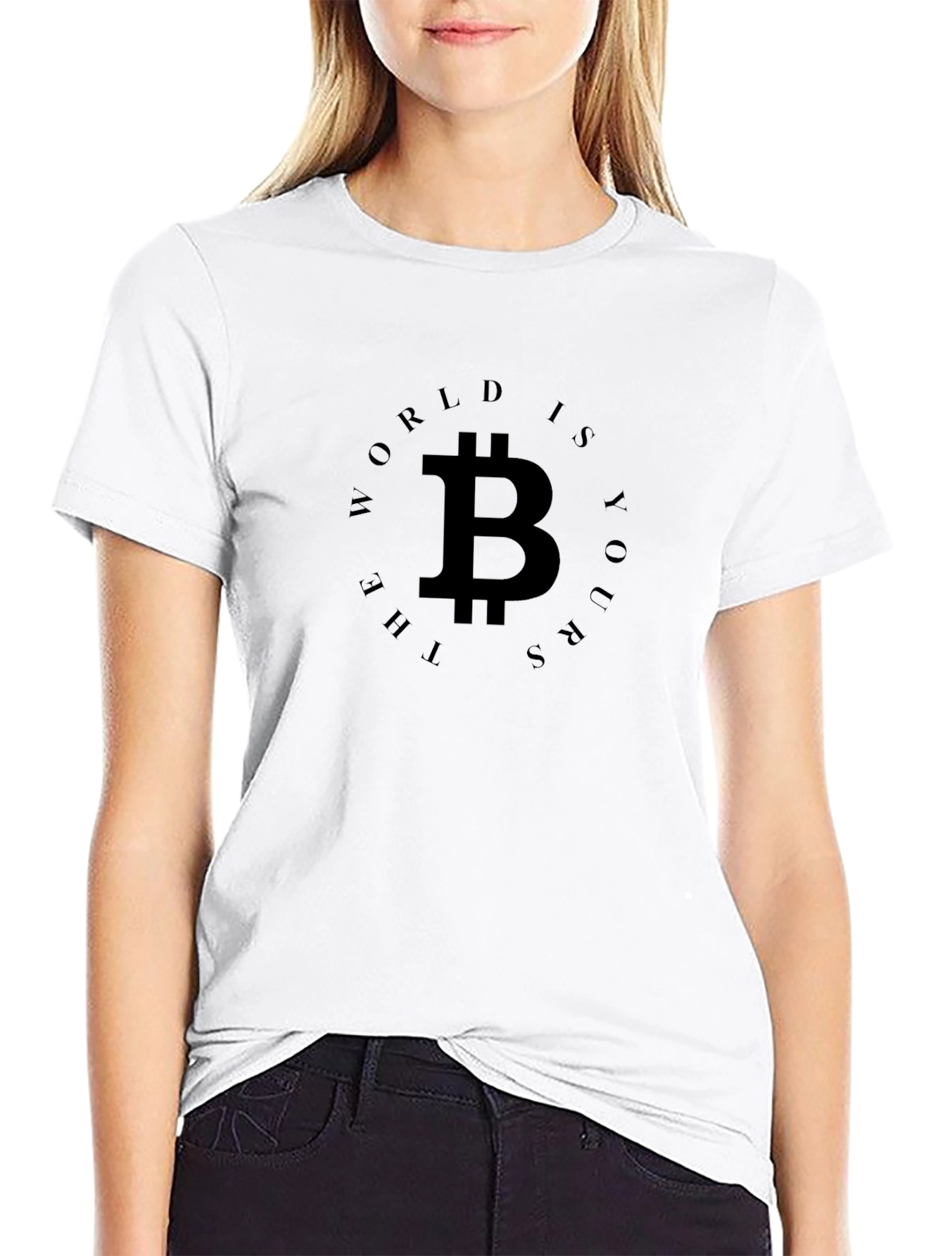 Bitcoin Crypto Currency Graphic T-Shirt - Black