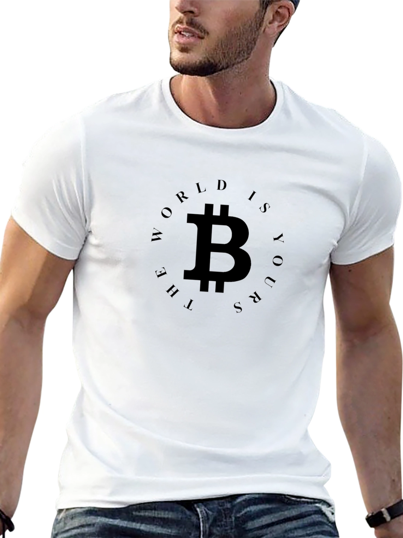 Bitcoin Crypto Currency Graphic T-Shirt - Black