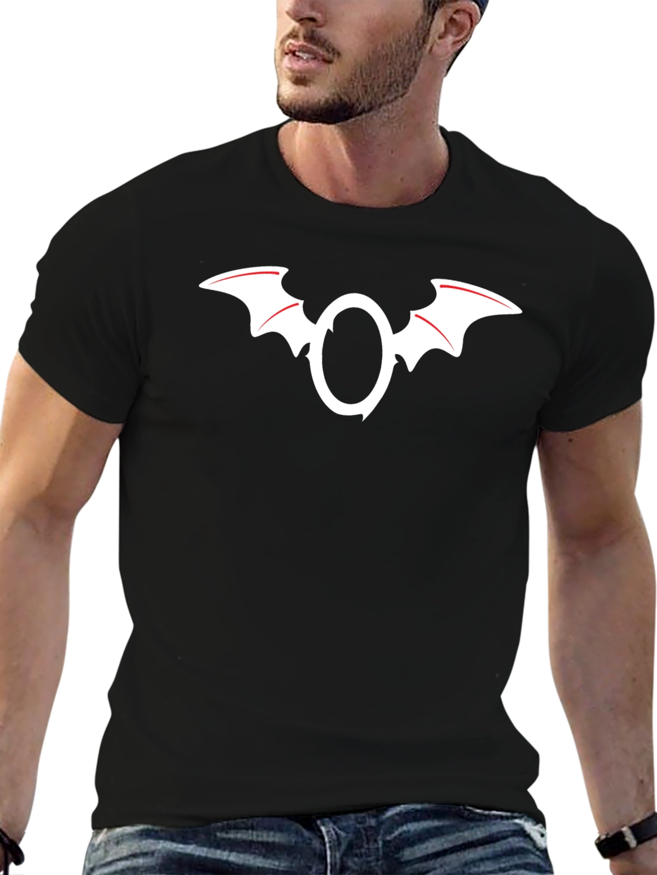 Bat Wing O T-Shirt - Unique Gothic Design