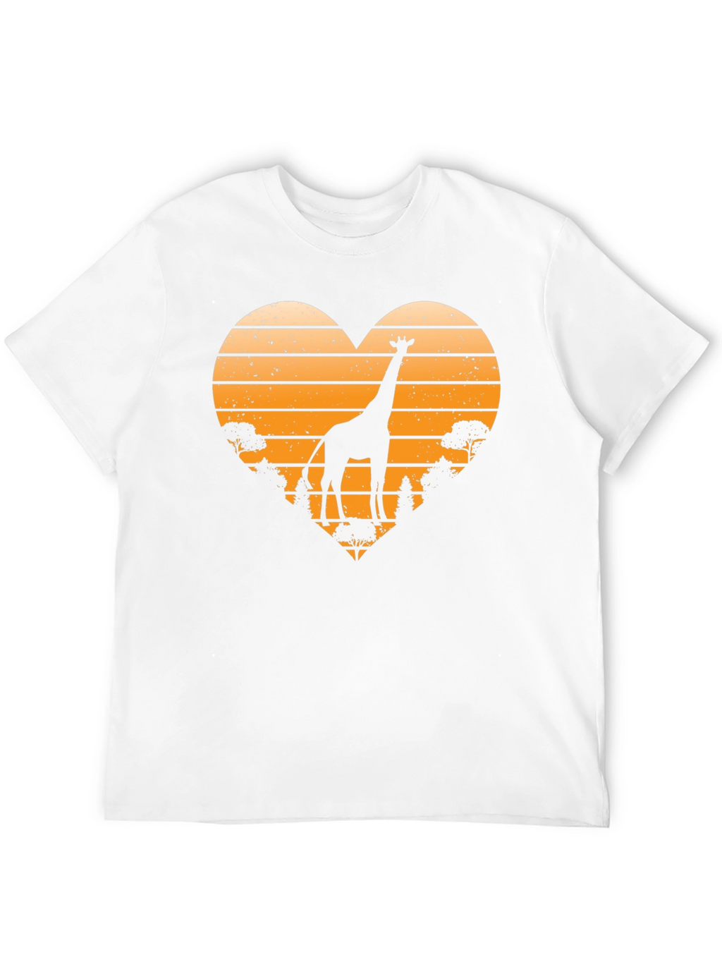 Giraffe Sunset Heart T-Shirt - Wildlife Tee