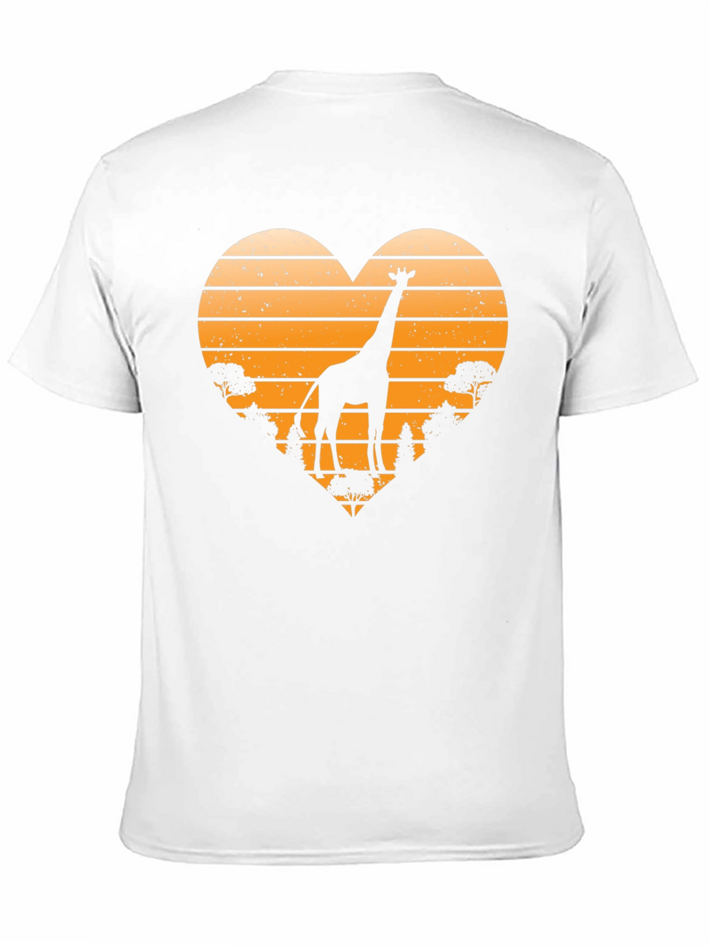 Giraffe Sunset Heart T-Shirt - Wildlife Tee