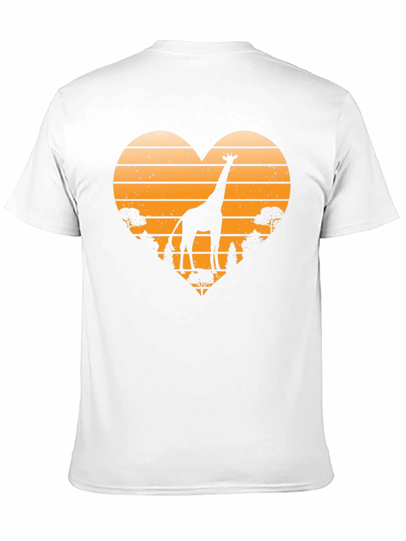 Giraffe Sunset Heart T-Shirt - Wildlife Tee