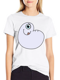 Cartoon Worm Tee - Funny Graphic T-Shirt
