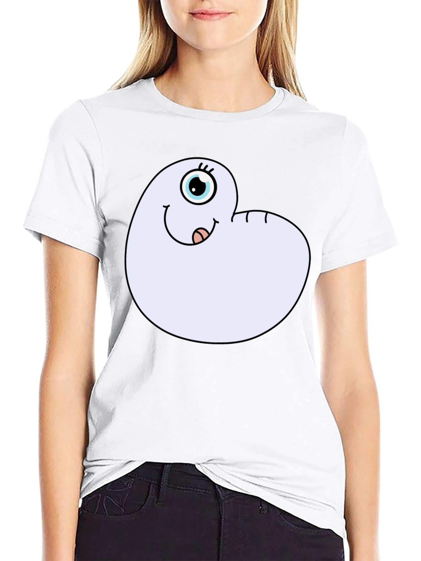 Cartoon Worm Tee - Funny Graphic T-Shirt