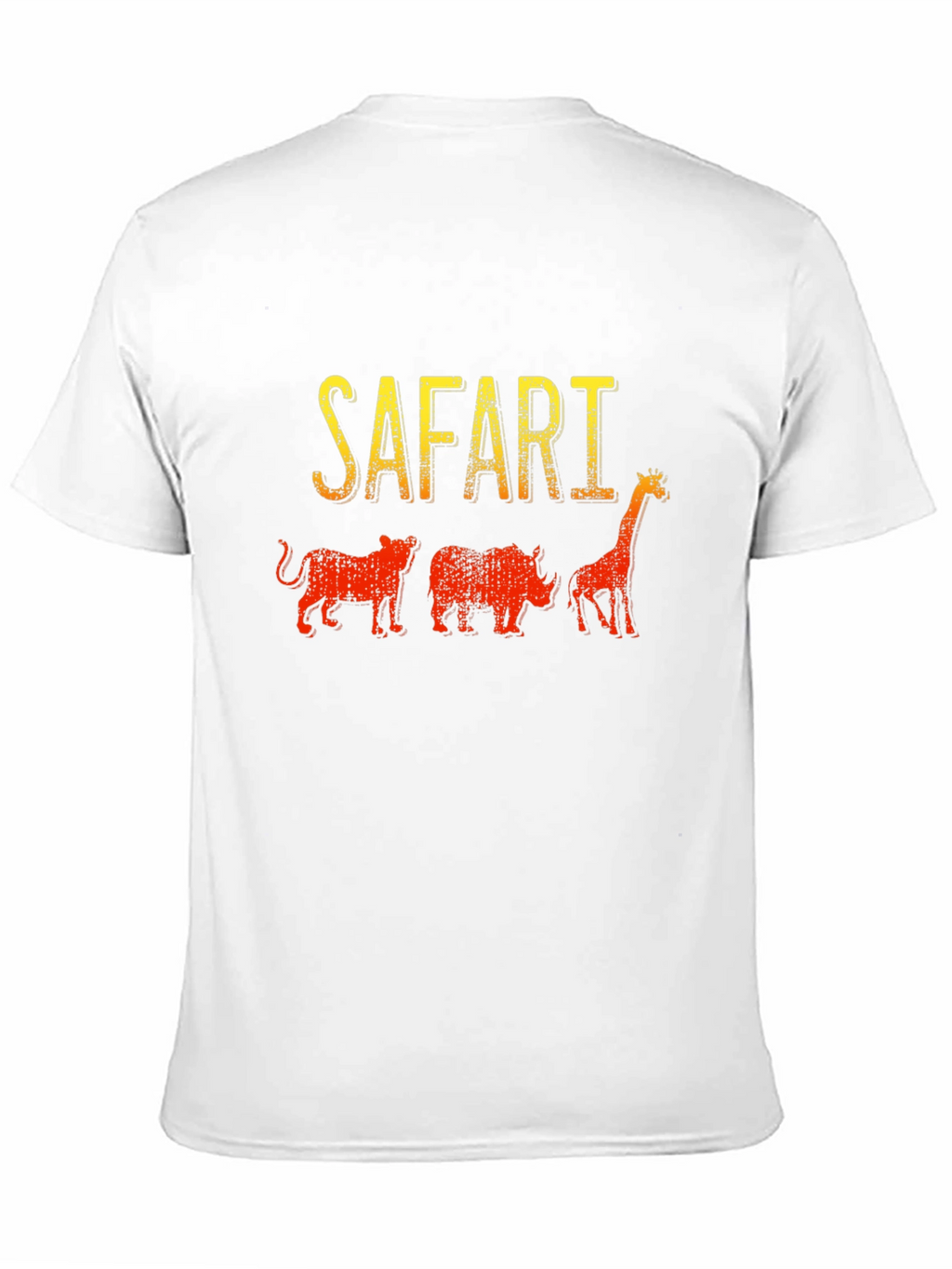 Safari Animals Graphic T-Shirt - Black Cotton Tee