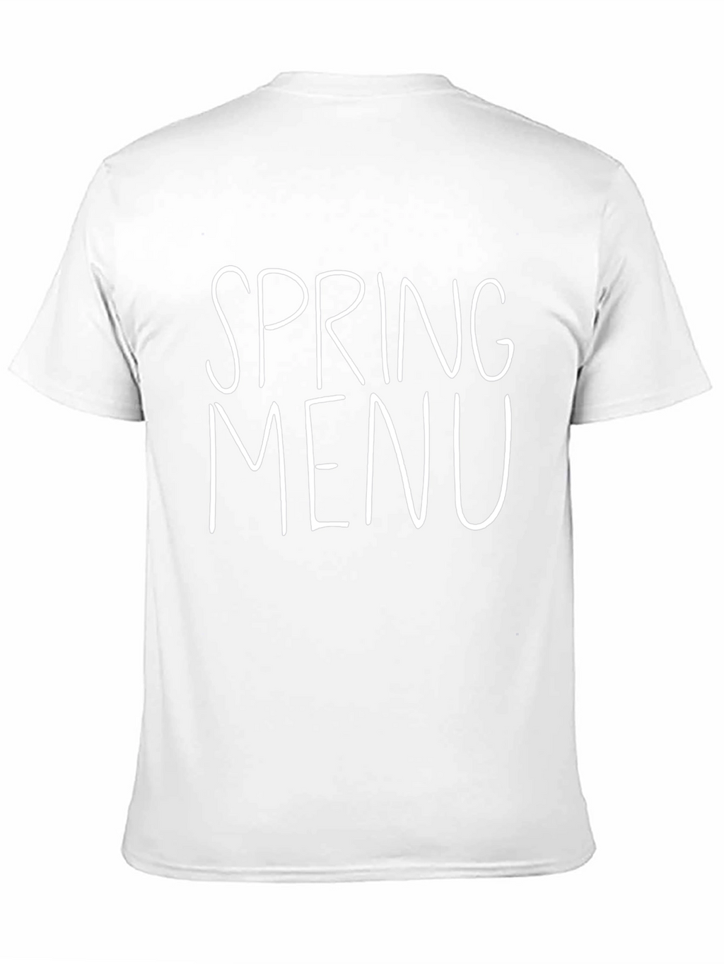 Spring Menu Graphic Tee - Casual Black T-Shirt