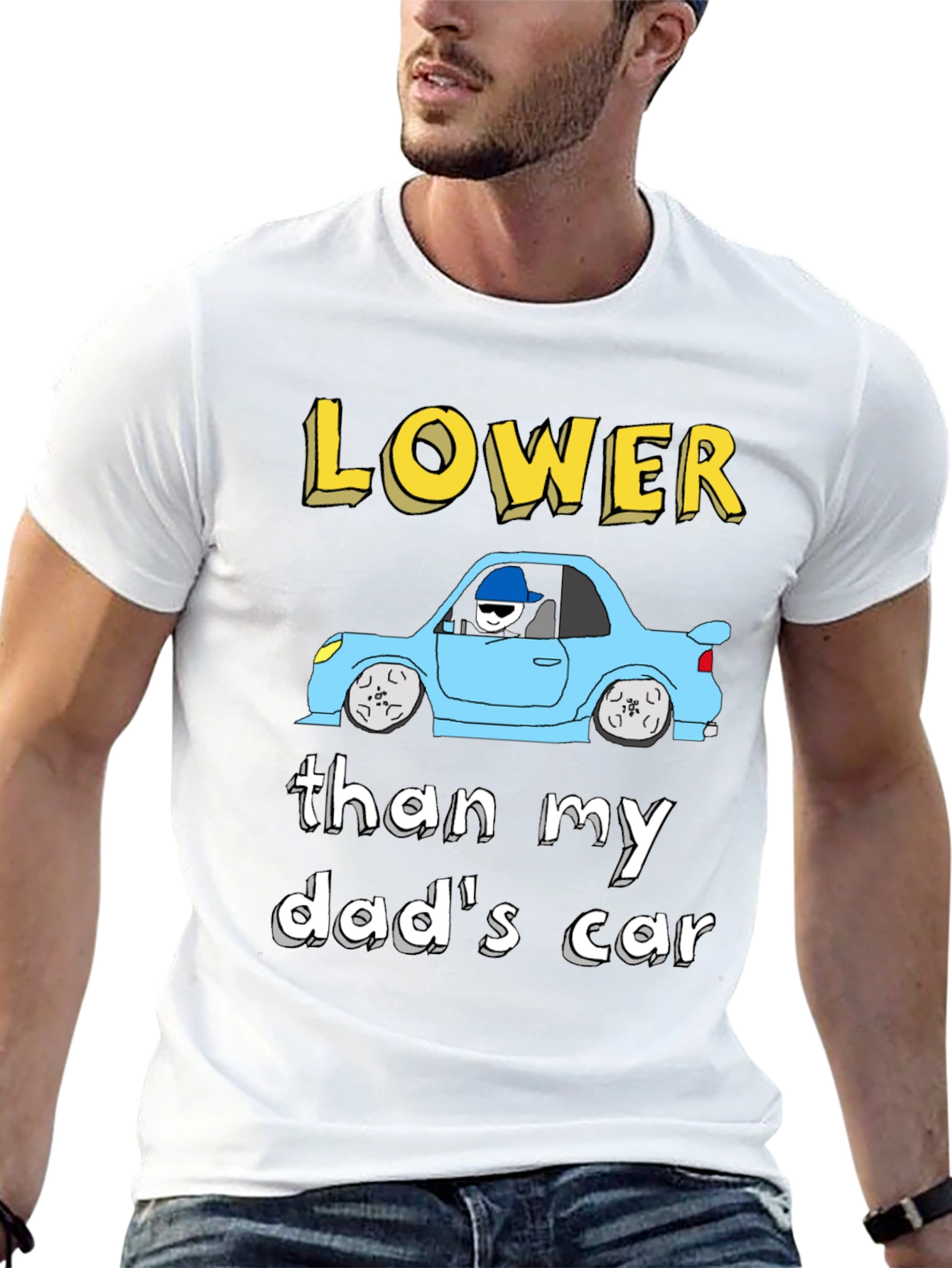 Lower Than My Dads Car Graphic T-Shirt