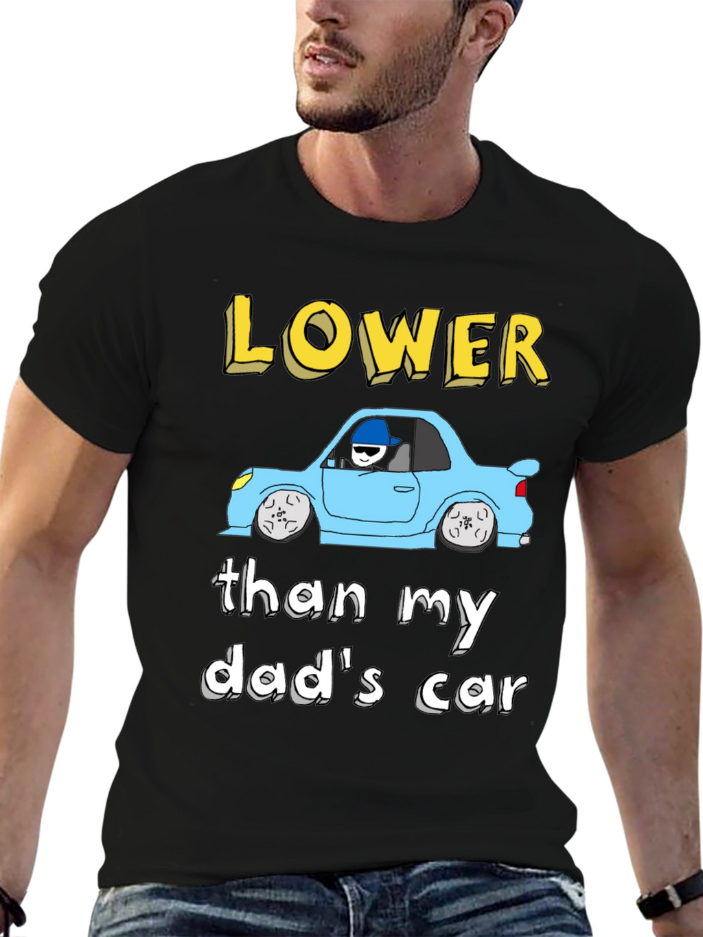 Lower Than My Dads Car Graphic T-Shirt