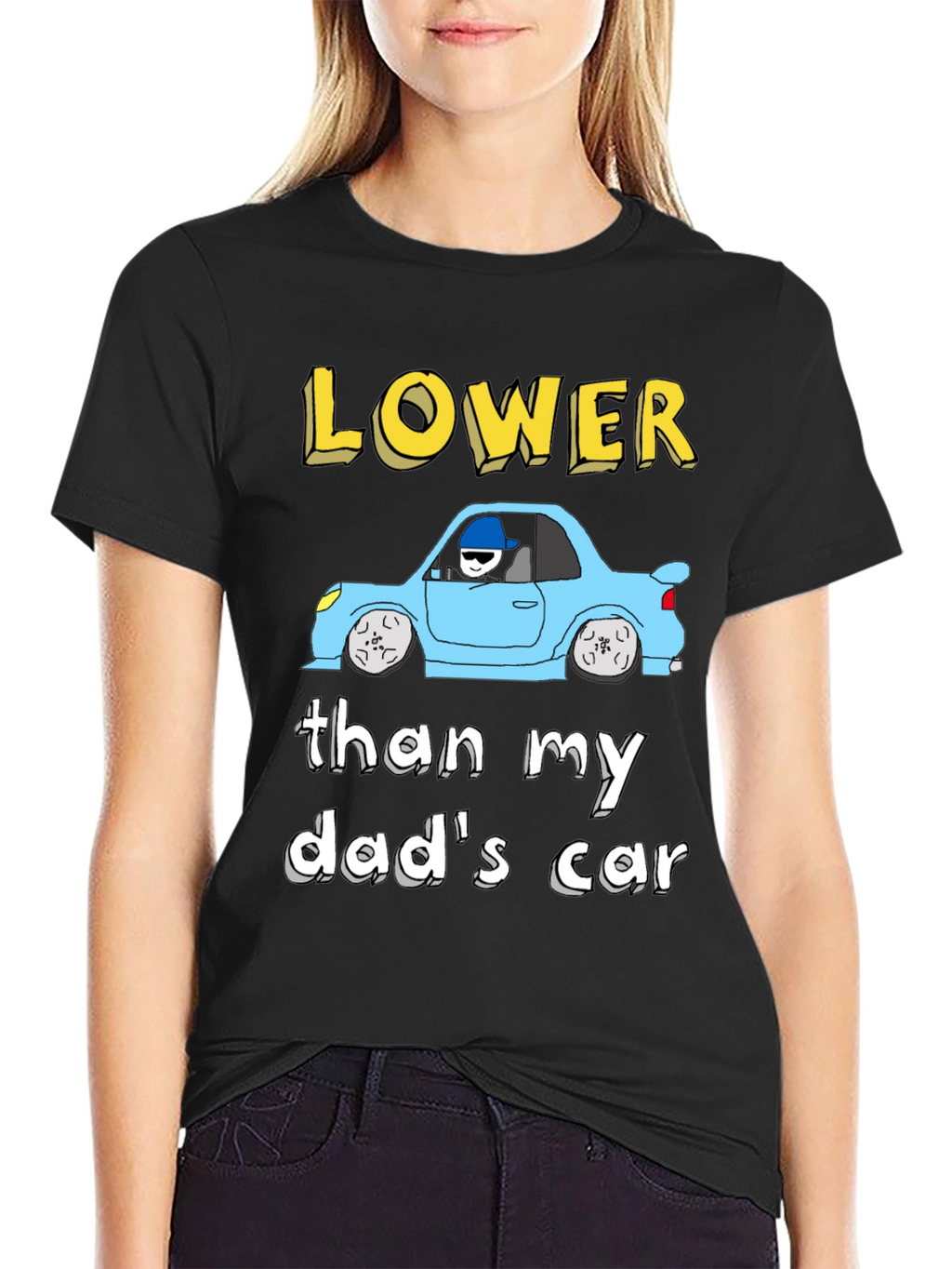 Lower Than My Dads Car Graphic T-Shirt