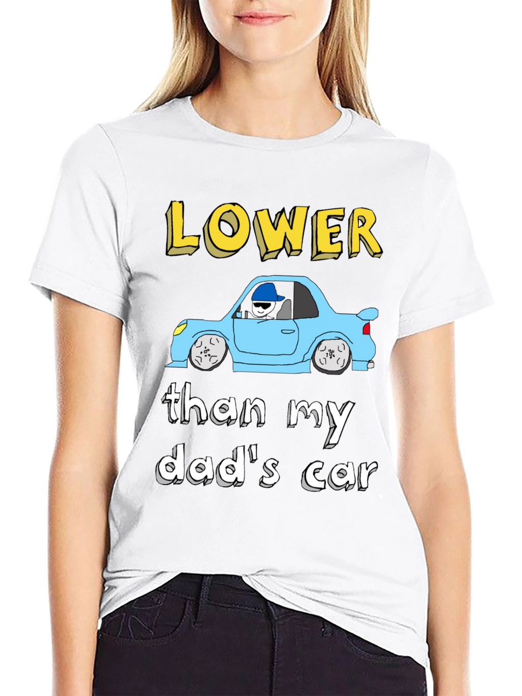 Lower Than My Dads Car Graphic T-Shirt